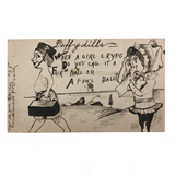 Hand-drawn Postcard: When a Girl Cryes