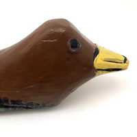 Emile Bluteau Brown Duck Canadian Folk Art Sculpture