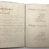 Samuel Gifford c. 1830s Geometry School Notebook with Small Diagrams