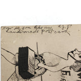 Hand-drawn Postcard: When a Girl Cryes
