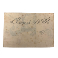 1881 Naive Graphite Drawing, David and Goliath (?) - Repaired