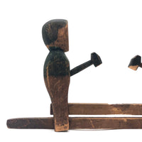 Wonderful Old Mechanical Woodchoppers Folk Art Toy