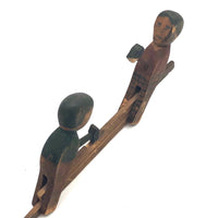 Wonderful Old Mechanical Woodchoppers Folk Art Toy