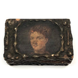 Little Wooden Florentine Box with Portrait