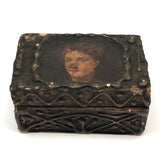 Little Wooden Florentine Box with Portrait