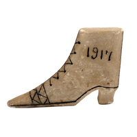 Carved Stone Ladies Boot, 1917