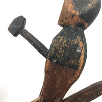 Wonderful Old Mechanical Woodchoppers Folk Art Toy