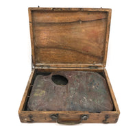 Lovely Old Artist's Travel Paint Box With Palette