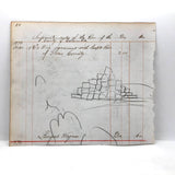 Naive Drawing on 1879 Ledger Paper: Two Men with Knives and Guns