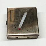 Brass Portable Ashtray with Hand-Painted Cigarette