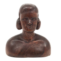 Marvelous Folk Art Carved Female Bust