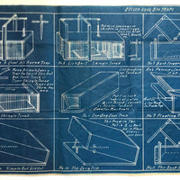 Eleven Good Box Traps - Original c. 1920s Wee-Sho-U Co. Detroit Blueprint