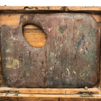 Lovely Old Artist's Travel Paint Box With Palette