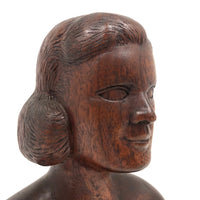 Marvelous Folk Art Carved Female Bust