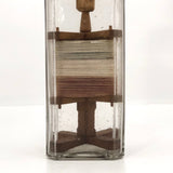 Carved Folk Art Yarn Winder in a Bottle Whimsy
