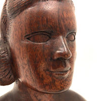 Marvelous Folk Art Carved Female Bust