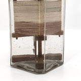 Carved Folk Art Yarn Winder in a Bottle Whimsy