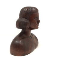 Marvelous Folk Art Carved Female Bust