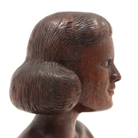 Marvelous Folk Art Carved Female Bust