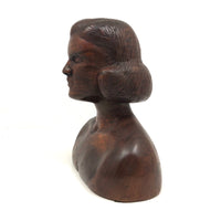 Marvelous Folk Art Carved Female Bust