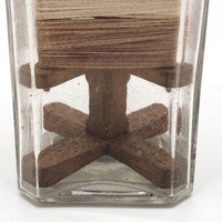 Carved Folk Art Yarn Winder in a Bottle Whimsy