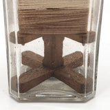 Carved Folk Art Yarn Winder in a Bottle Whimsy