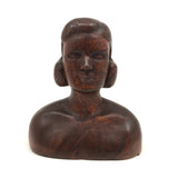 Marvelous Folk Art Carved Female Bust