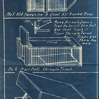Eleven Good Box Traps - Original c. 1920s Wee-Sho-U Co. Detroit Blueprint