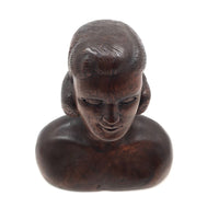 Marvelous Folk Art Carved Female Bust