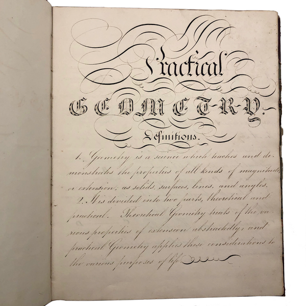 Samuel Gifford 1832 Large (90 pg) Geometry Notebook, Petherton School