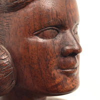 Marvelous Folk Art Carved Female Bust