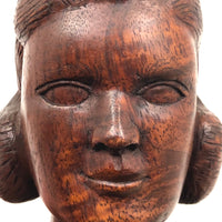 Marvelous Folk Art Carved Female Bust