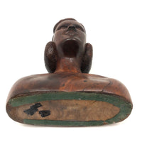 Marvelous Folk Art Carved Female Bust