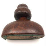 Marvelous Folk Art Carved Female Bust
