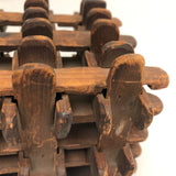 Gorgeous Antique Hand-carved Whimsy Cube with Fantastic Patina