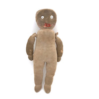Wonderful Old Stocking Doll with Button Eyes, Darned Nose, and Bandage-Like Cap