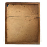 Shepherdesses with Lamb, Old Reverse Glass Folk Art Painting