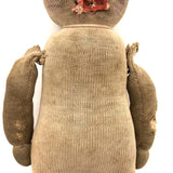 Wonderful Old Stocking Doll with Button Eyes, Darned Nose, and Bandage-Like Cap