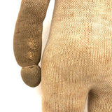 Wonderful Old Stocking Doll with Button Eyes, Darned Nose, and Bandage-Like Cap