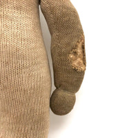 Wonderful Old Stocking Doll with Button Eyes, Darned Nose, and Bandage-Like Cap