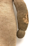 Wonderful Old Stocking Doll with Button Eyes, Darned Nose, and Bandage-Like Cap