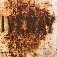 Blind Driveway, Perfectly Rusted (and Self-Reflexive) Old Utility Sign