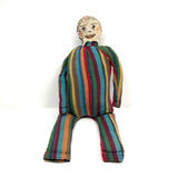 Super Folky Rainbow Striped Doll with Starry Eyes