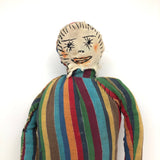 Super Folky Rainbow Striped Doll with Starry Eyes