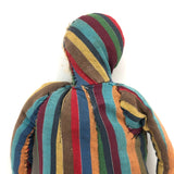 Super Folky Rainbow Striped Doll with Starry Eyes