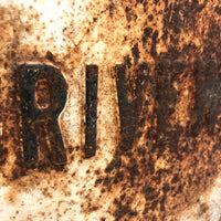 Blind Driveway, Perfectly Rusted (and Self-Reflexive) Old Utility Sign
