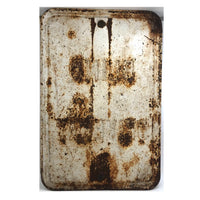 Blind Driveway, Perfectly Rusted (and Self-Reflexive) Old Utility Sign