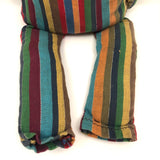 Super Folky Rainbow Striped Doll with Starry Eyes