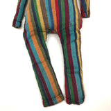 Super Folky Rainbow Striped Doll with Starry Eyes