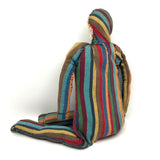 Super Folky Rainbow Striped Doll with Starry Eyes